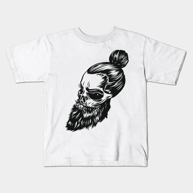 Swaggy Skull Kids T-Shirt by Whatastory